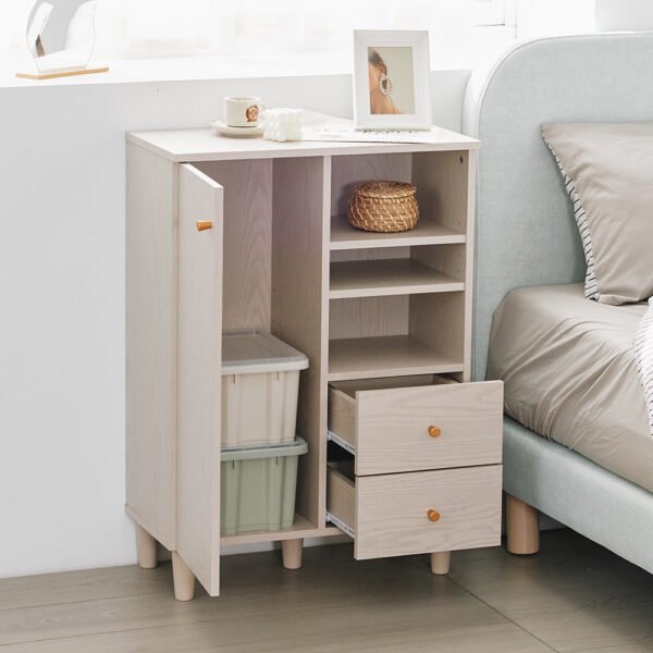 日式木紋多功能收納櫃